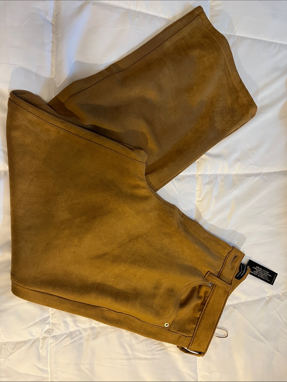 Banana Republic Camel Suede-Look Ultra High-Rise Pants NWT